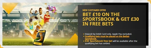 Betfair Welcome Offer Screenshot