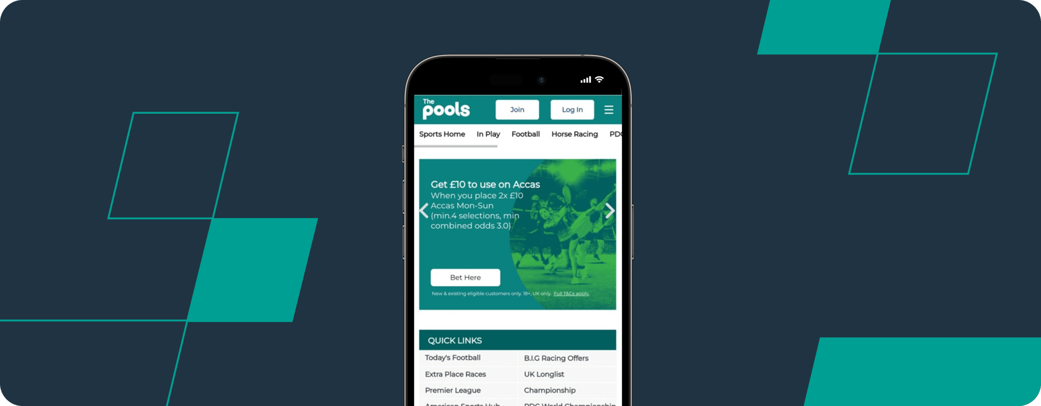 the pools mobile app screenshot