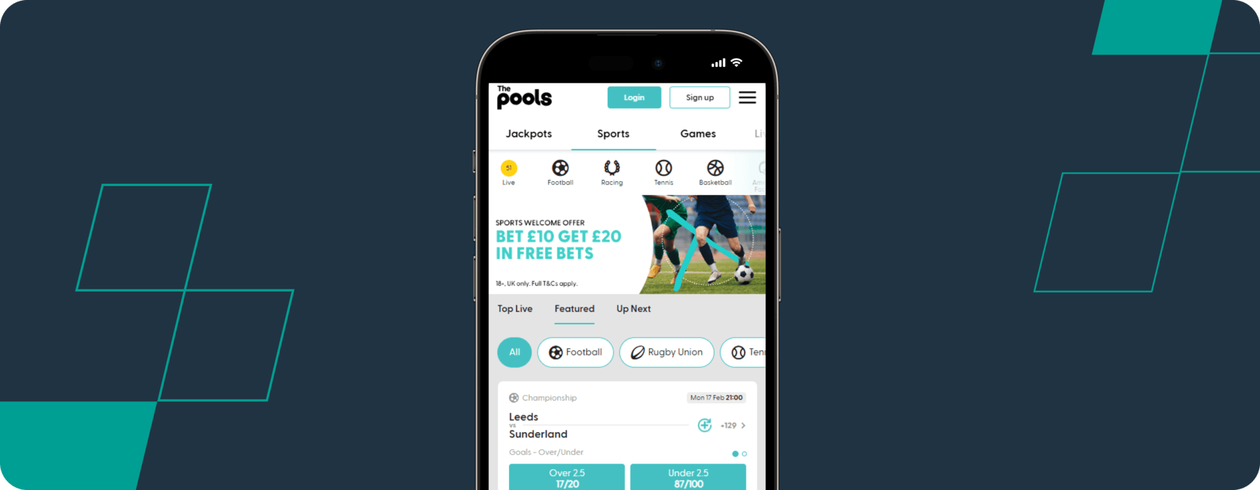 the pools mobile app screenshot