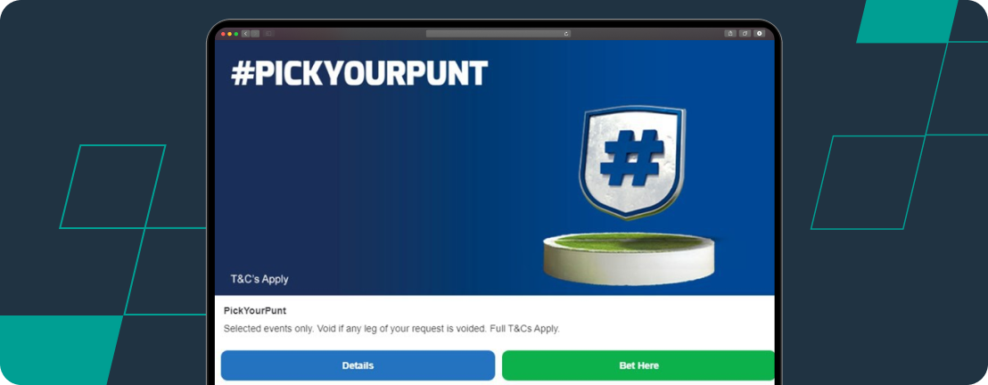 Screenshot of the PickYourPunt offer on Betfred.